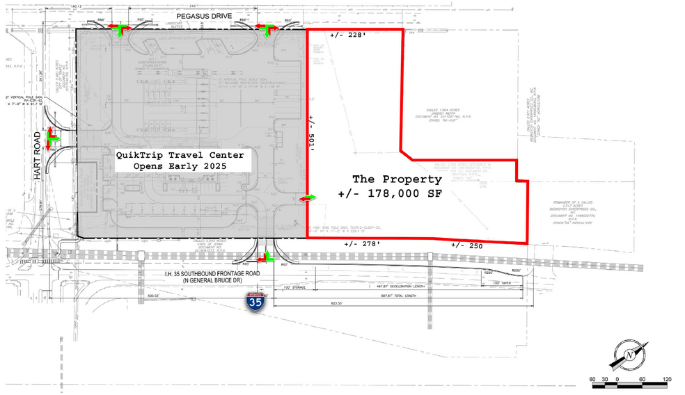 NWC of IH-35 and Hart Road, Temple, TX for sale - Site Plan - Image 3 of 3