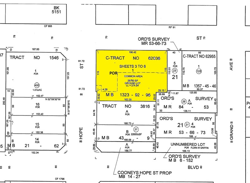 630 W 6th St, Los Angeles, CA for lease - Plat Map - Image 2 of 25