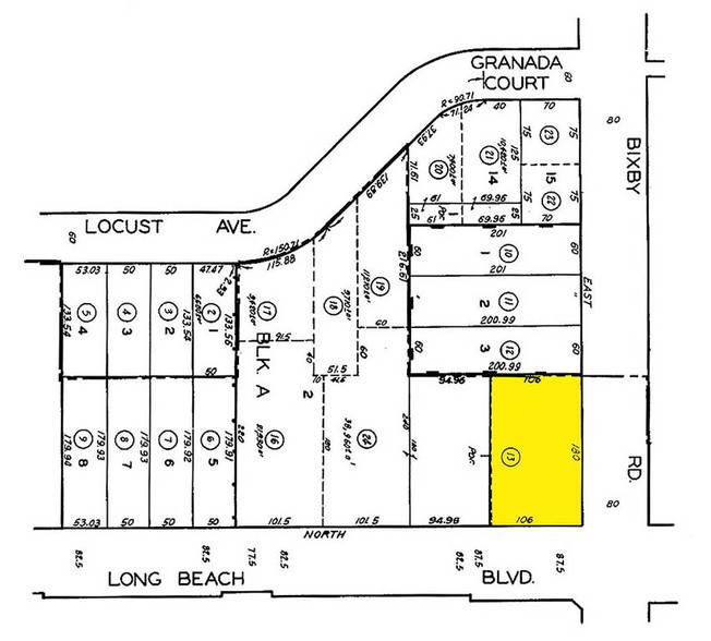 3777 Long Beach Blvd, Long Beach, CA for lease - Plat Map - Image 3 of 7