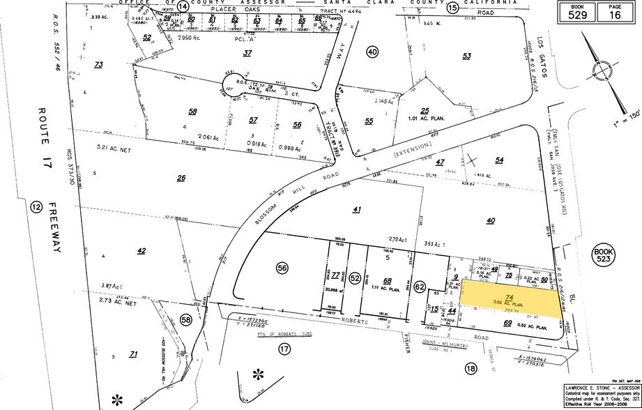 16185 Los Gatos Blvd, Los Gatos, CA for lease - Plat Map - Image 2 of 2