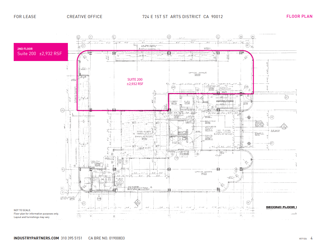 724 E 1st St, Los Angeles, CA for lease Floor Plan- Image 1 of 1