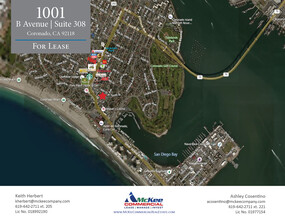 1001 B Ave, Coronado, CA - aerial  map view