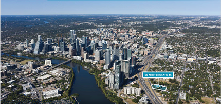 55 N Interstate 35, Austin, TX - aerial  map view