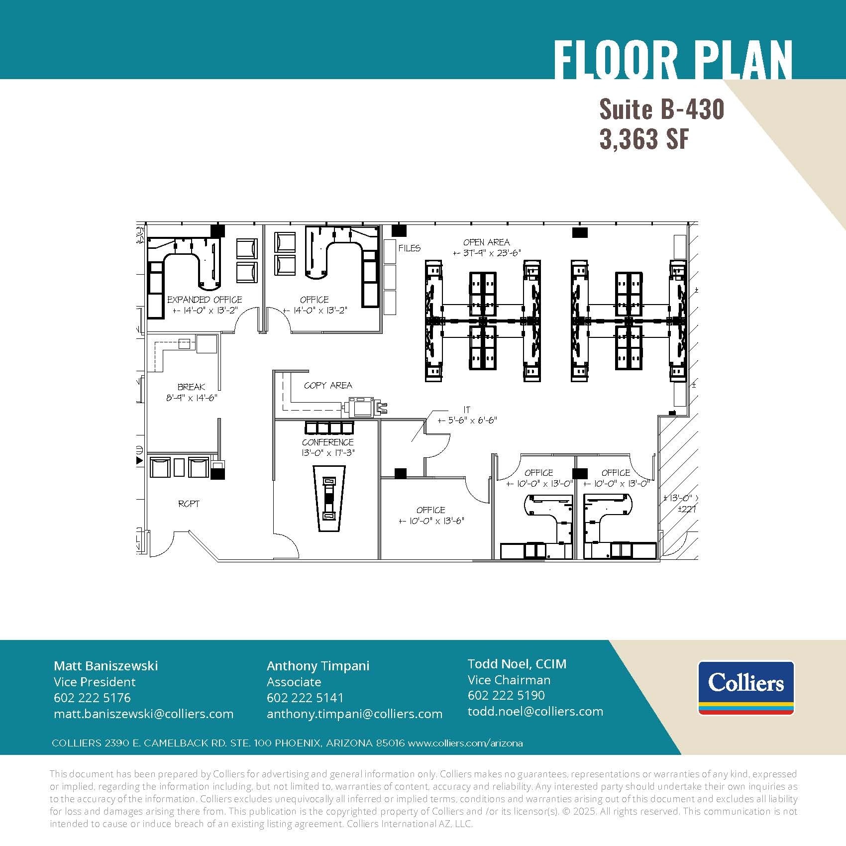 2111 E Highland Ave, Phoenix, AZ for lease Floor Plan- Image 1 of 6