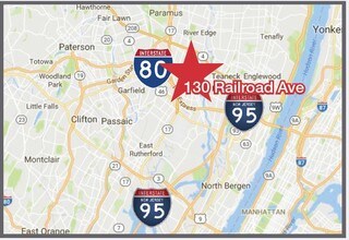 130 Railroad Ave, Hackensack, NJ - AERIAL  map view