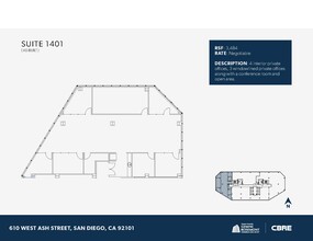 610 W Ash St, San Diego, CA for lease Floor Plan- Image 1 of 1