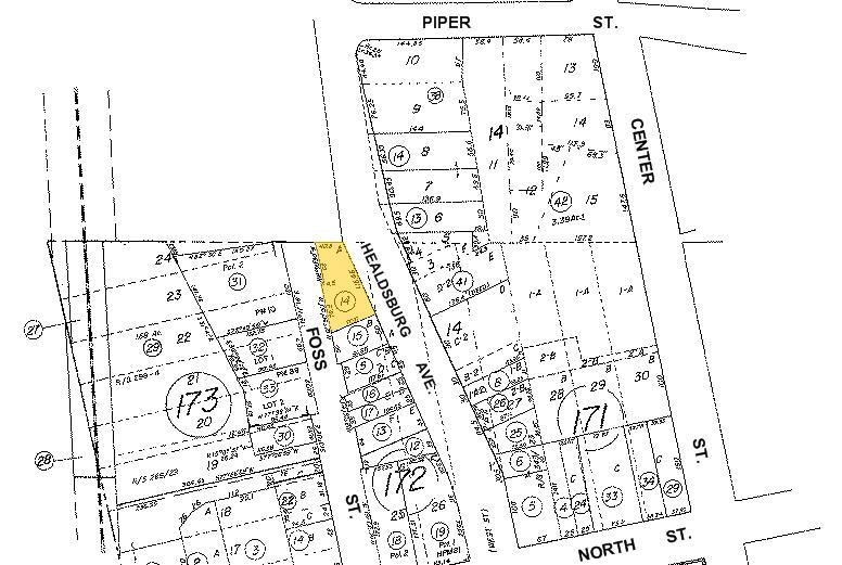 435-439 Healdsburg Ave, Healdsburg, CA for lease - Plat Map - Image 2 of 7