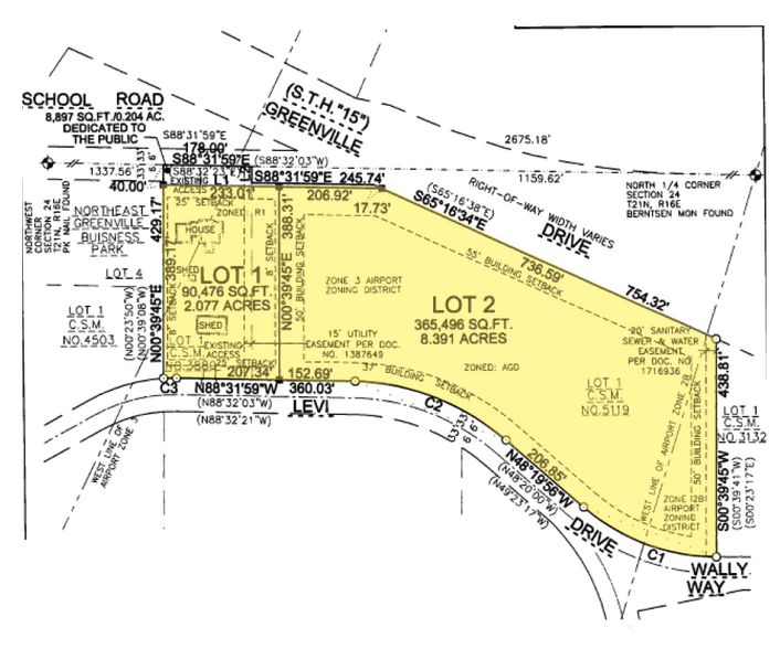 Highway 15 & County Road, Greenville, WI for sale - Site Plan - Image 2 of 2