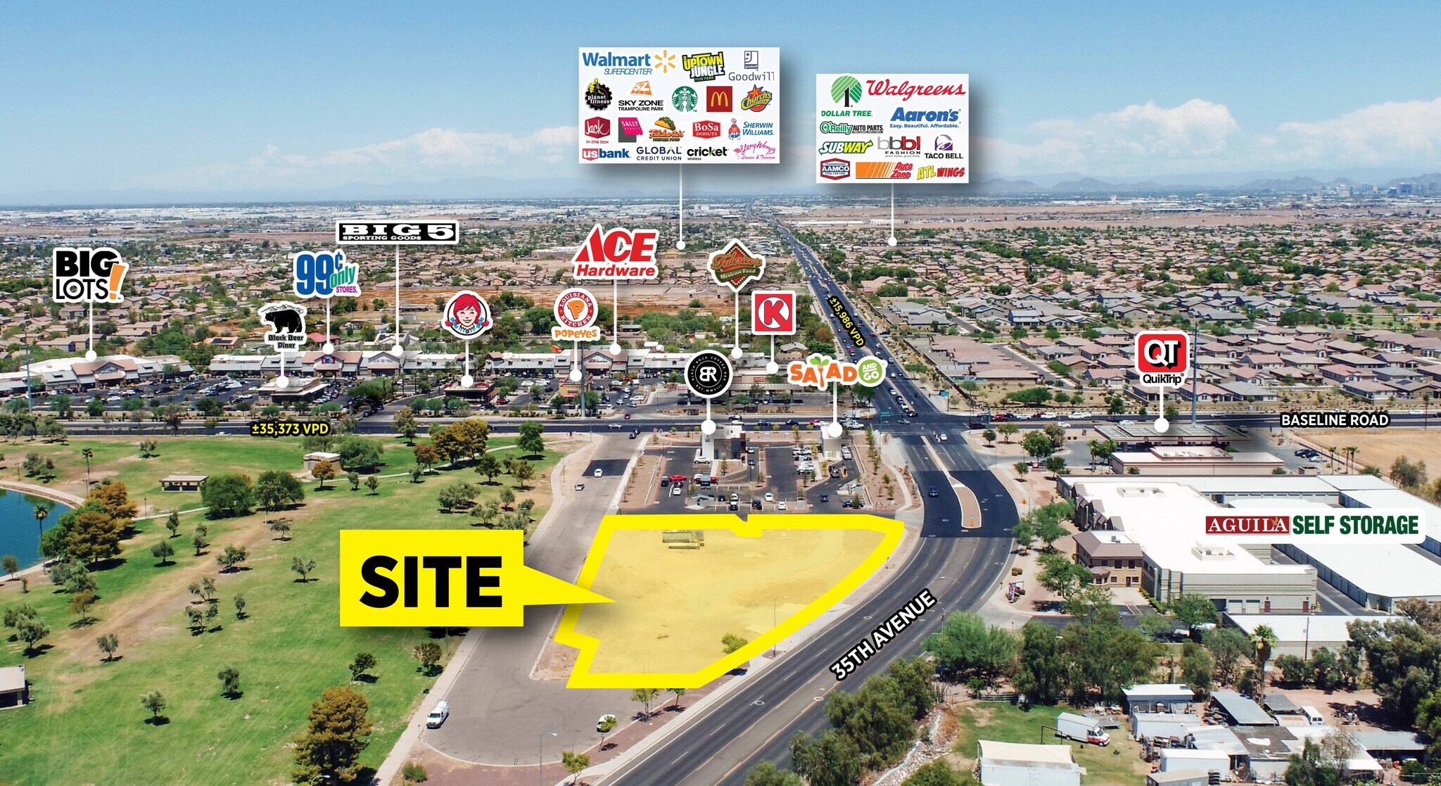 SW Baseline & 35th Ave, Laveen, AZ for sale Aerial- Image 1 of 6