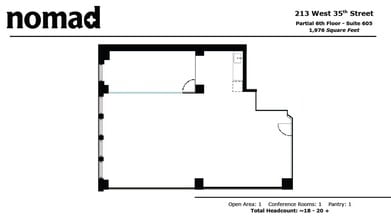 213 W 35th St, New York, NY for lease Floor Plan- Image 1 of 4