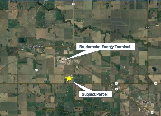 Highway 15 Lamont County Development Land, Lamont, AB for sale - Aerial - Image 3 of 3