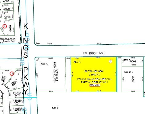 6400-6500 Fm-1960 Rd E, Humble, TX for sale Plat Map- Image 1 of 1
