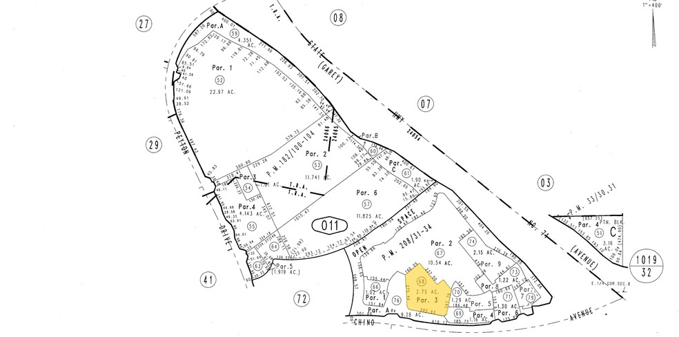 3100 Chino Ave, Chino Hills, CA for lease - Plat Map - Image 2 of 7