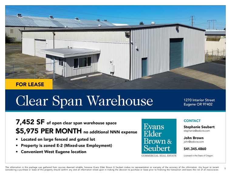 1270 Interior St, Eugene, OR for lease - Building Photo - Image 2 of 10