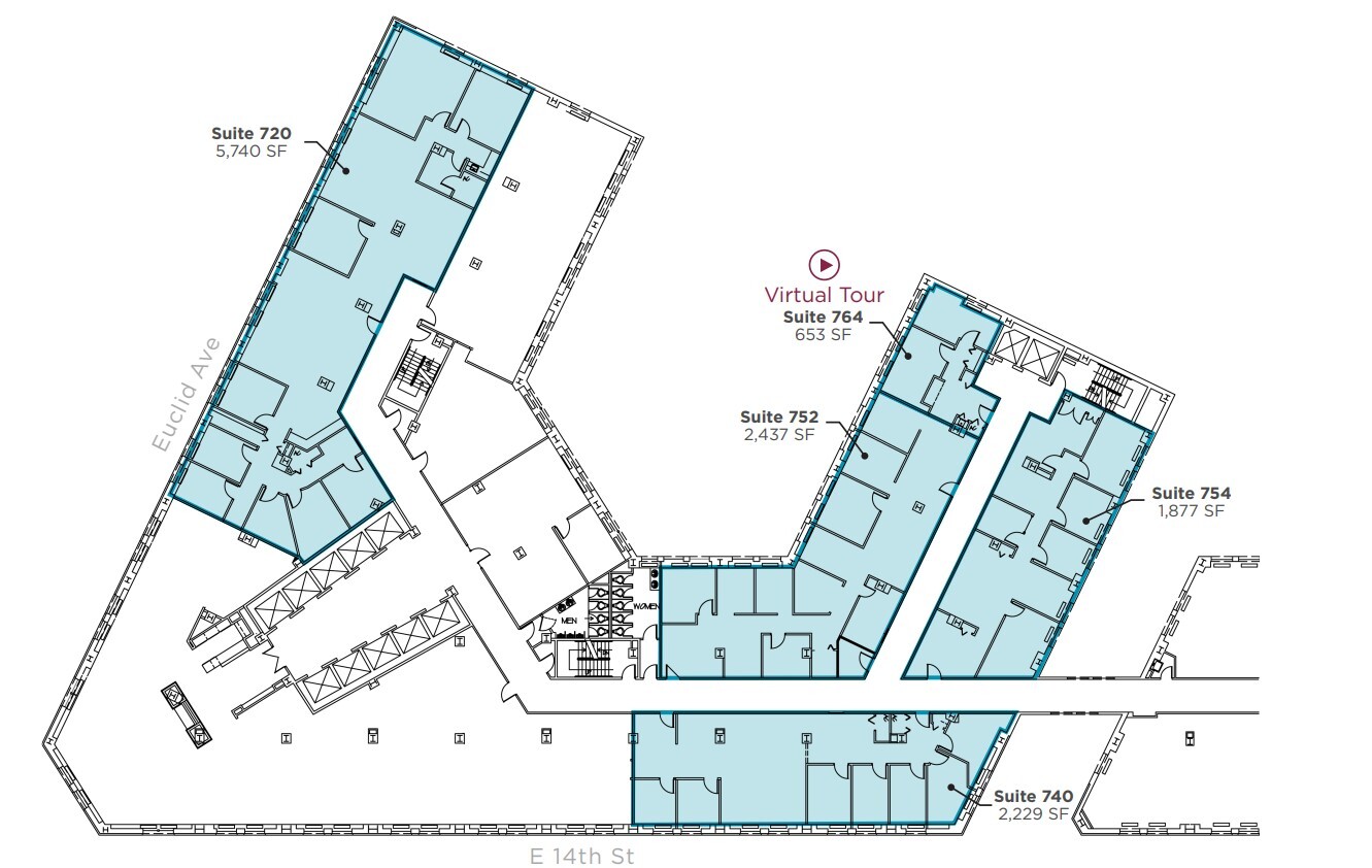 1400-1422 Euclid Ave, Cleveland, OH for lease Floor Plan- Image 1 of 1