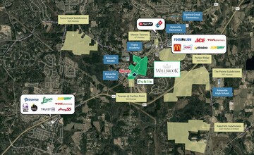 S Main Street & Jonesville Road, Rolesville, NC - aerial  map view