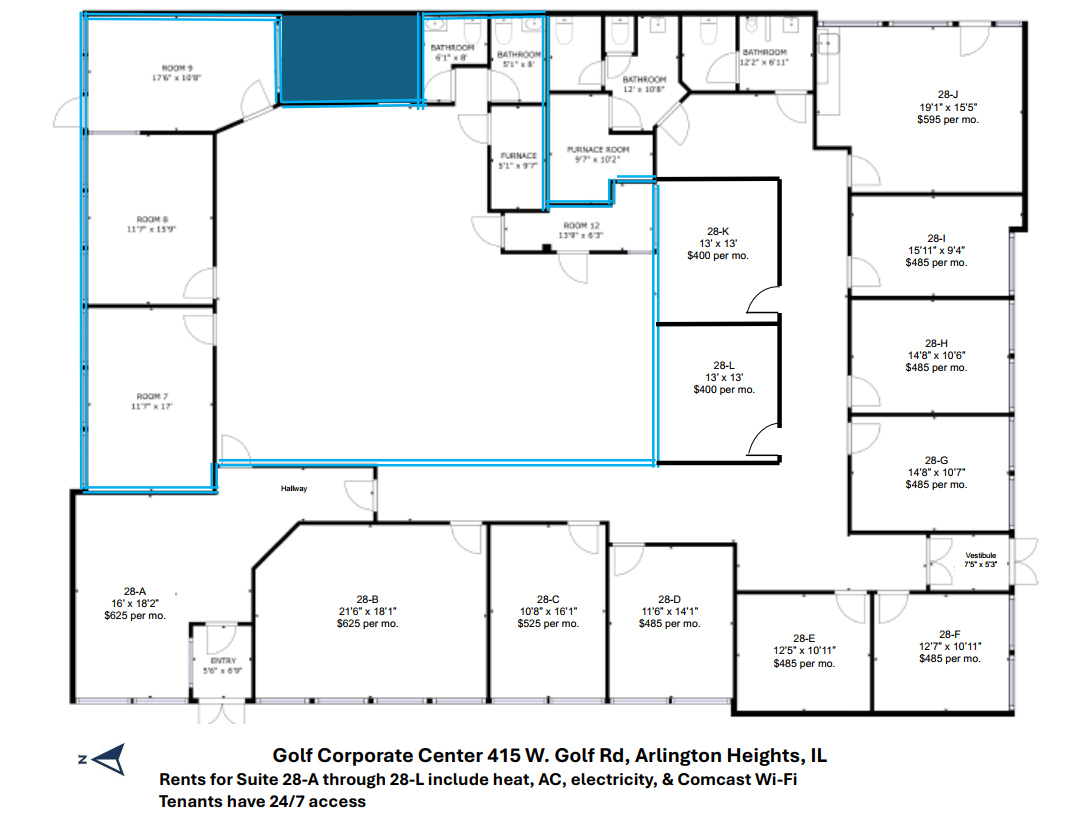 415 W Golf Rd, Arlington Heights, IL for lease Building Photo- Image 1 of 4