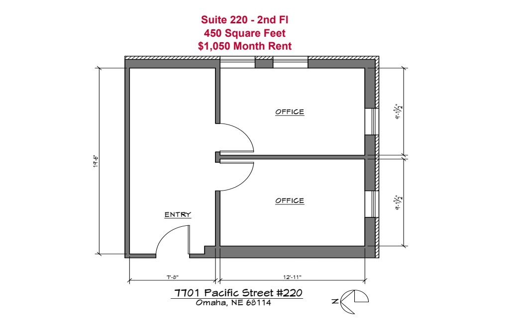 7701 Pacific St, Omaha, NE for lease Floor Plan- Image 1 of 1