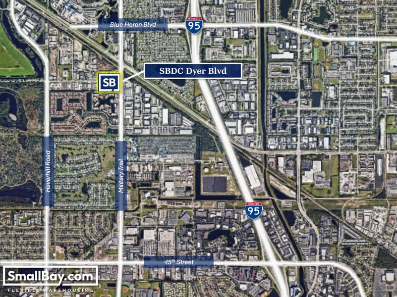 4574 Dyer Blvd, West Palm Beach, FL for lease - Aerial - Image 2 of 4