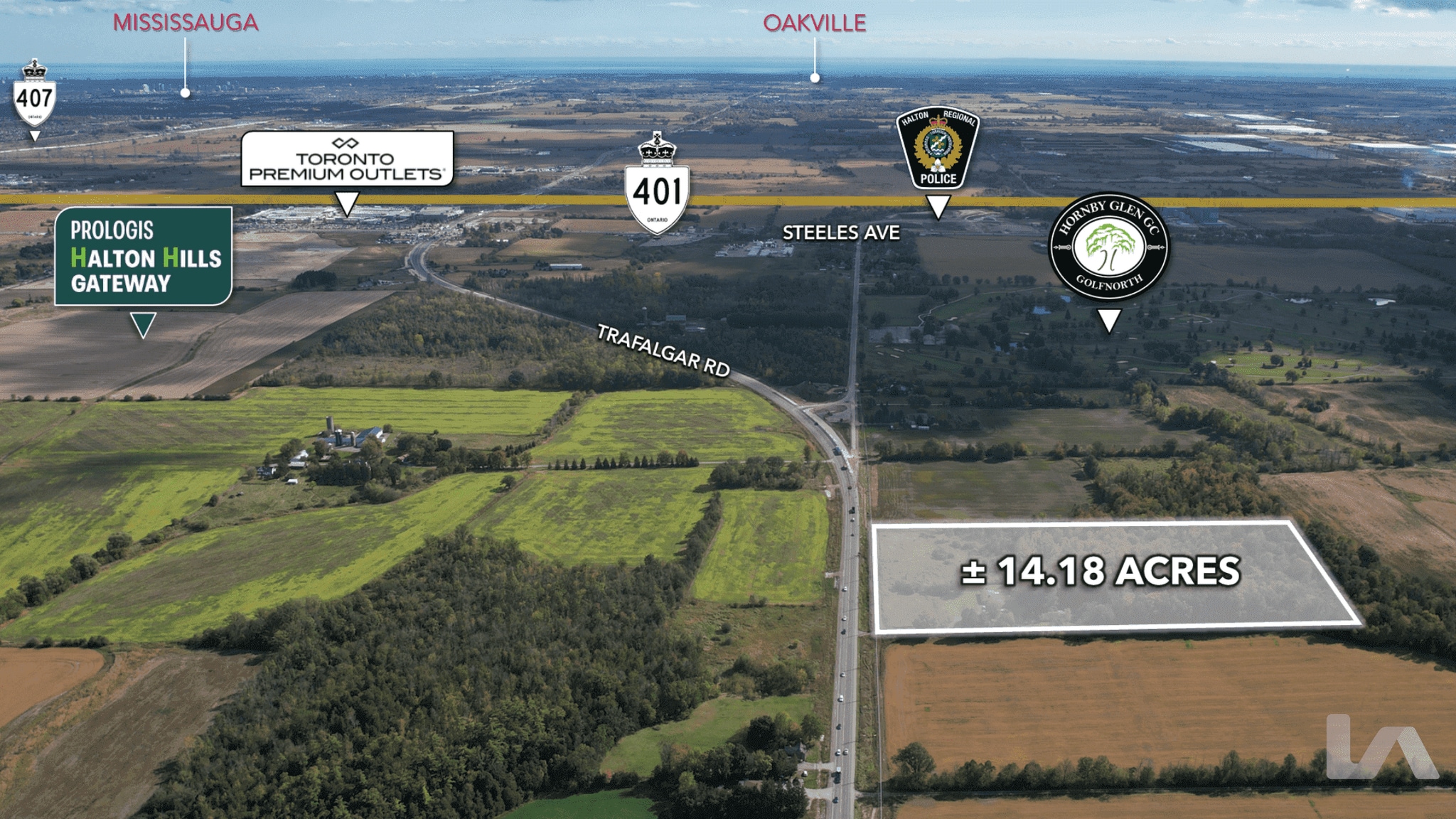 8584 Trafalgar Rd, Halton Hills, ON for sale Aerial- Image 1 of 2