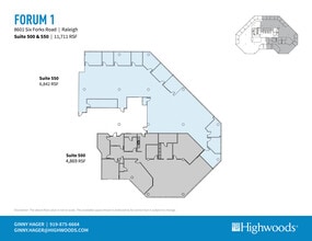 8601 Six Forks Rd, Raleigh, NC for lease Floor Plan- Image 2 of 3