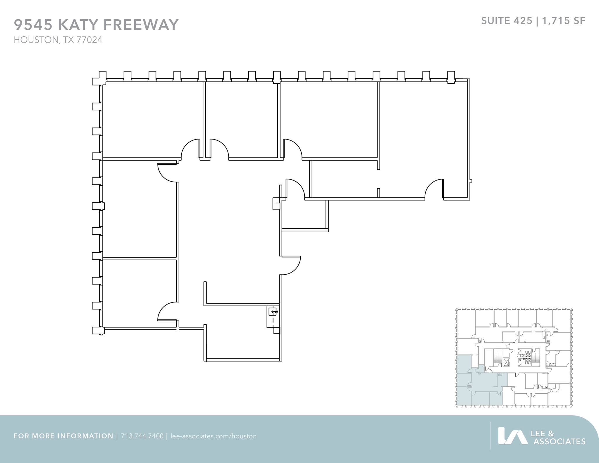 9545 Katy Fwy, Houston, TX for lease Floor Plan- Image 1 of 1