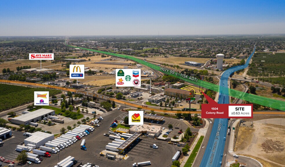 1504 W Colony Rd, Ripon, CA 95366 Highway Retail Pad