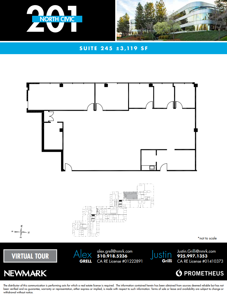 201 N Civic Dr, Walnut Creek, CA for lease Floor Plan- Image 1 of 1