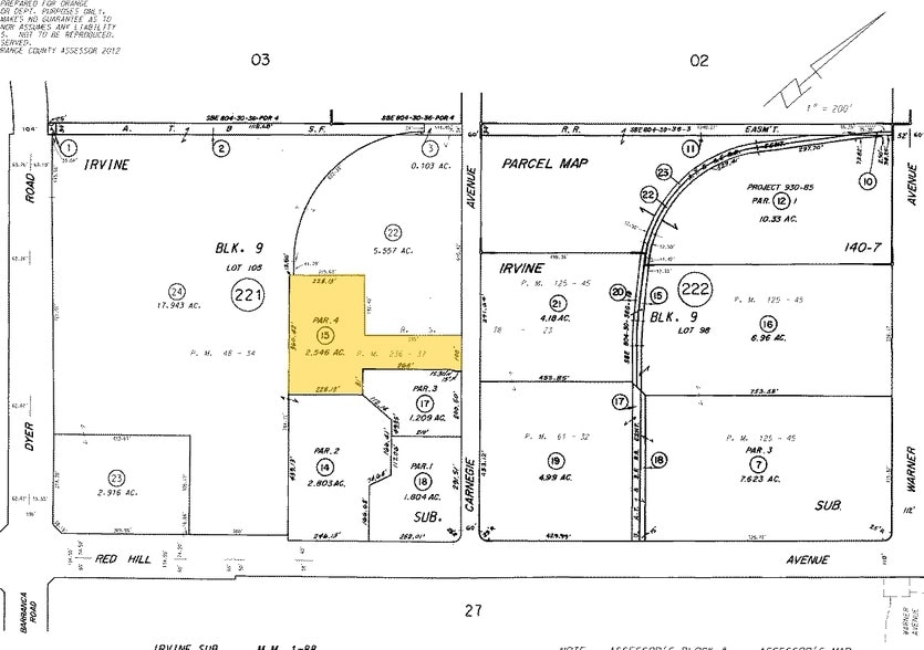 2540-2550 Red Hill Ave, Santa Ana, CA for lease - Plat Map - Image 3 of 17