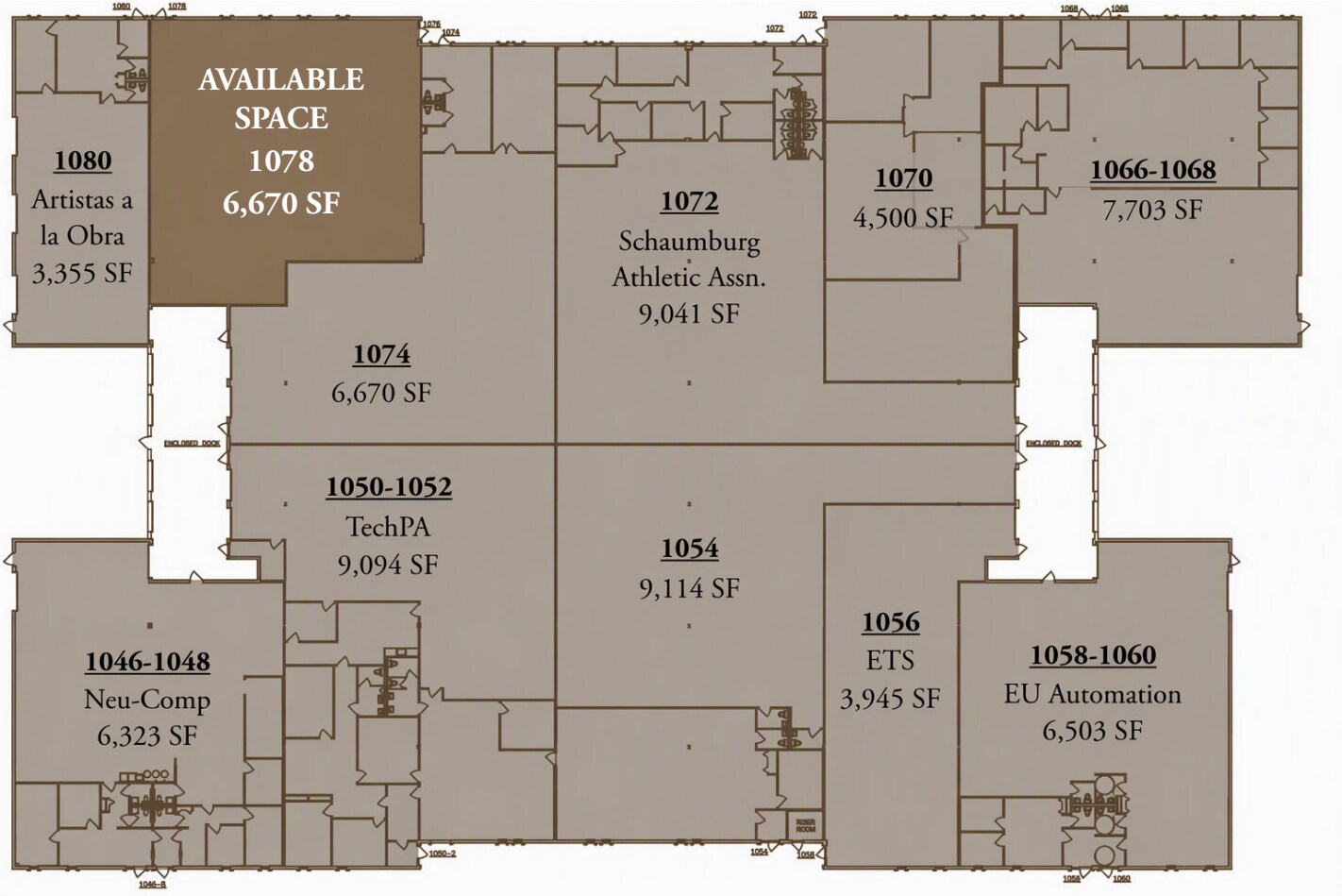 1026-1100 National Pky, Schaumburg, IL for lease Floor Plan- Image 1 of 2
