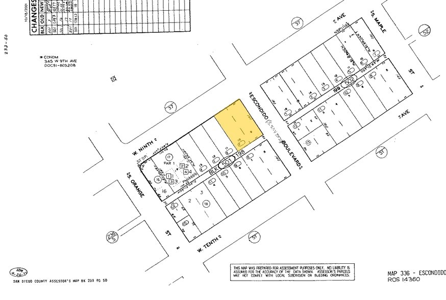 902 S Escondido Blvd, Escondido, CA for lease - Plat Map - Image 2 of 3