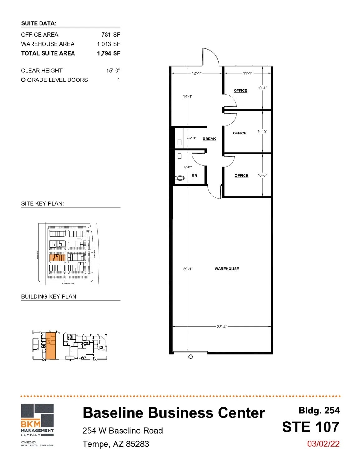 5024 S Ash Ave, Tempe, AZ for lease Floor Plan- Image 1 of 1
