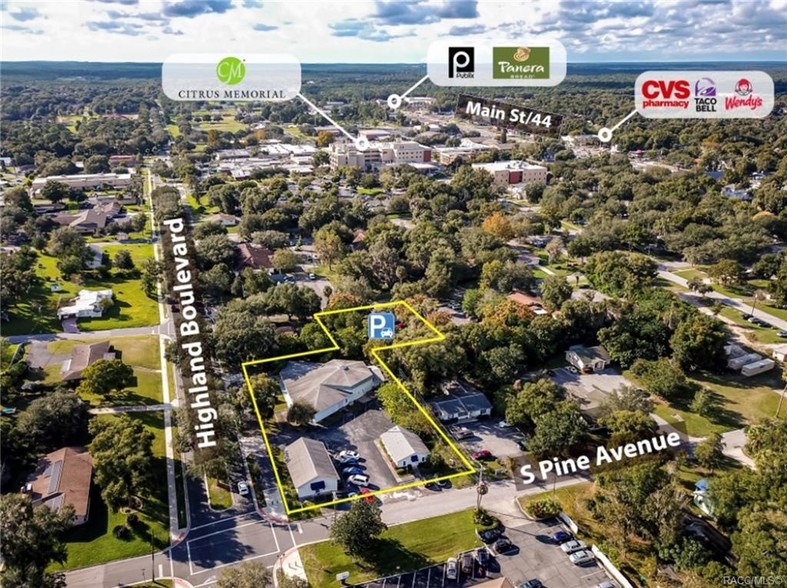 202 W Highland Blvd, Inverness, FL for lease - Aerial - Image 2 of 12