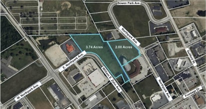 Northpark Ave, Huntington, IN - AERIAL map view