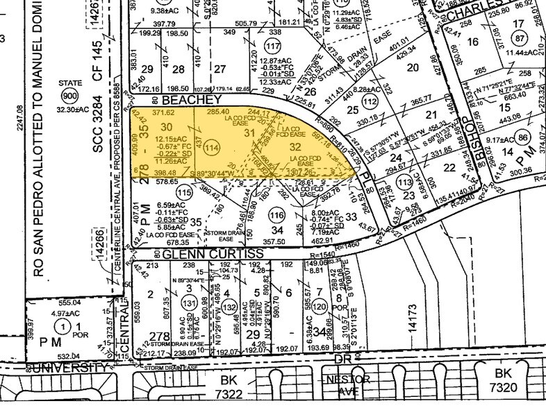 1460-1490 Beachey Pl, Carson, CA for sale - Plat Map - Image 1 of 1