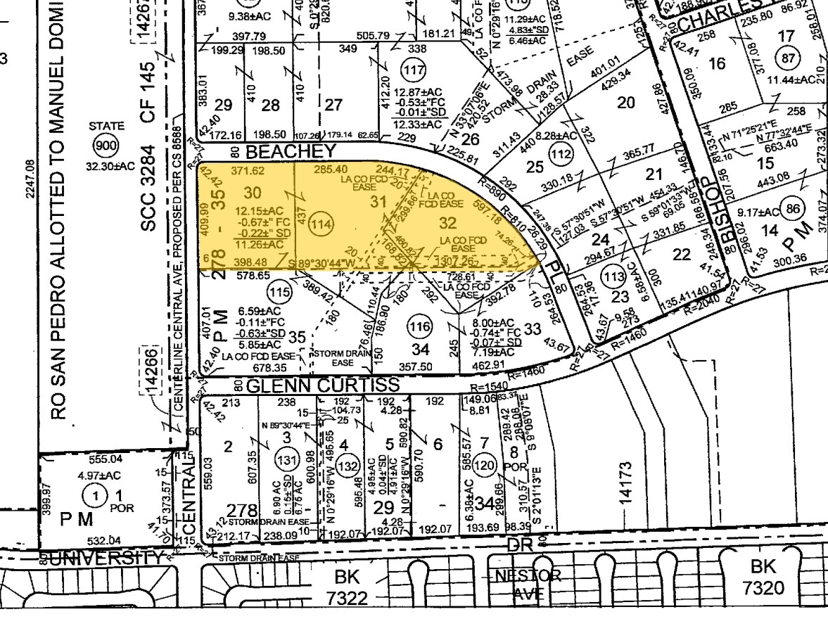 1460-1490 Beachey Pl, Carson, CA for sale Plat Map- Image 1 of 1