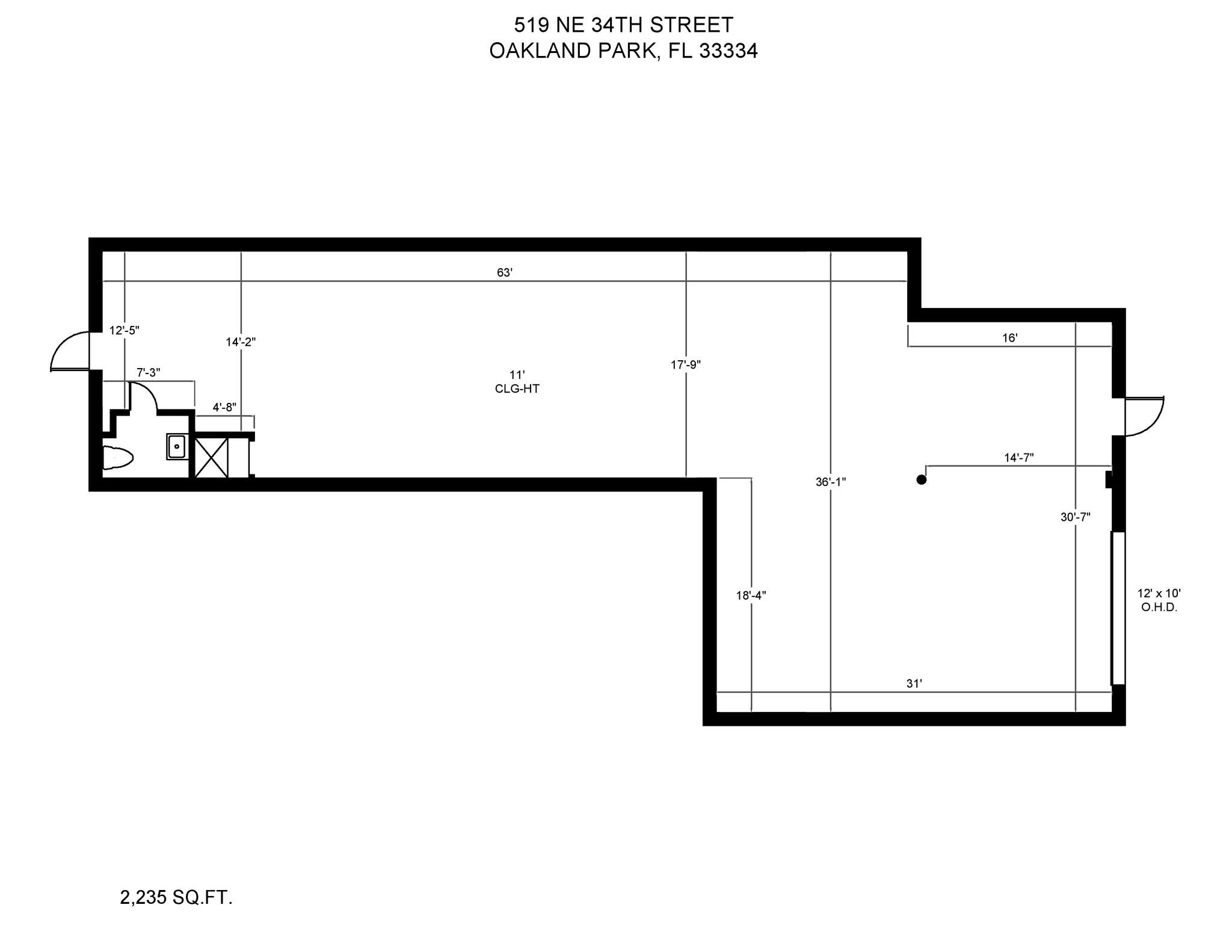 519-533 NE 34th St, Oakland Park, FL for lease Floor Plan- Image 1 of 1