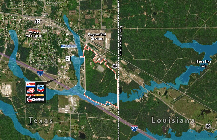 154+/ Ac. of Land w/Highway Frontage, Waskom, TX 75692 Land for Sale