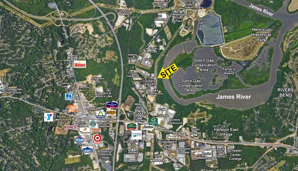 1900 Battery Dantzler Rd, Chester, VA for lease - Aerial - Image 2 of 4