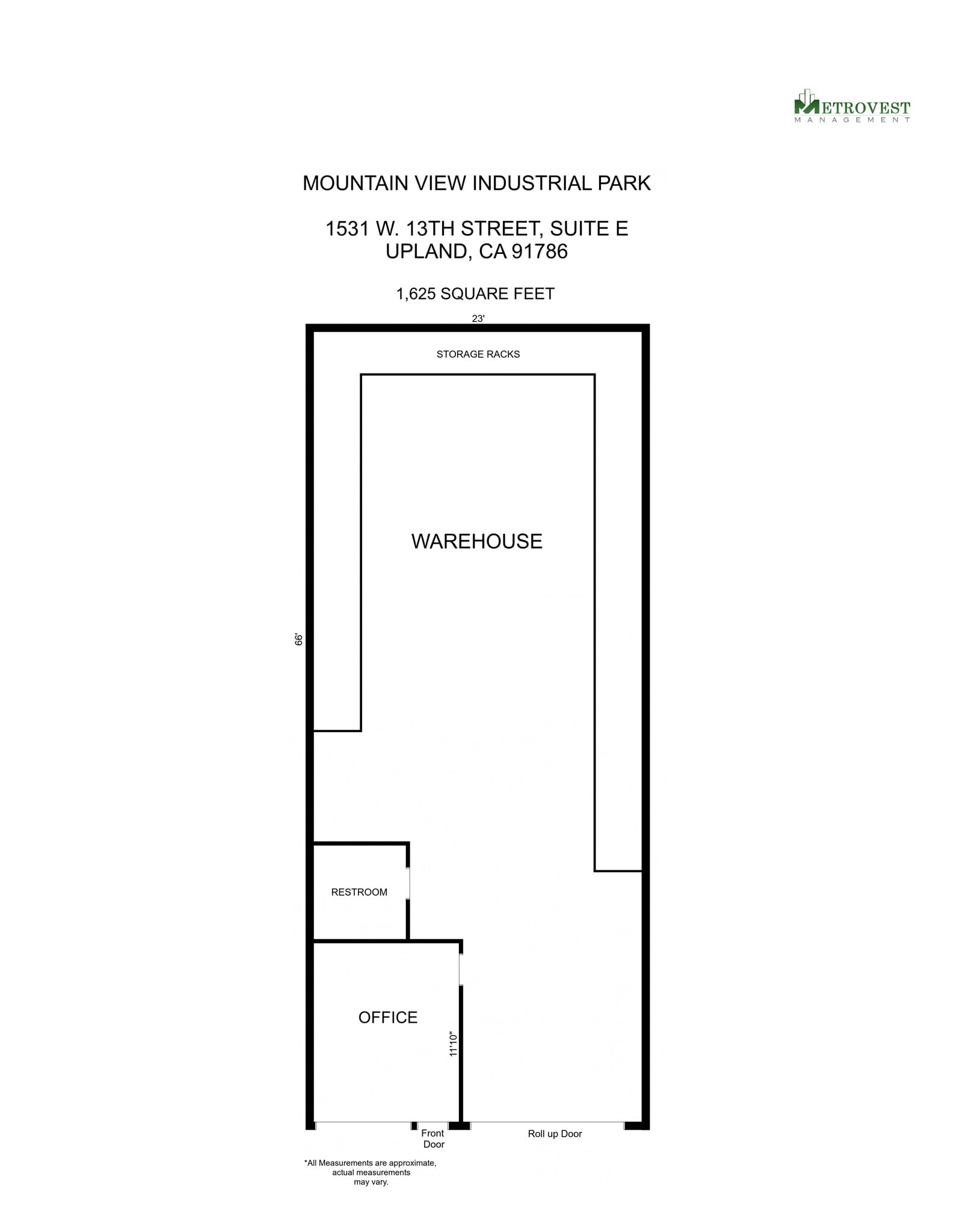 1525 W 13th St, Upland, CA for lease Floor Plan- Image 1 of 1