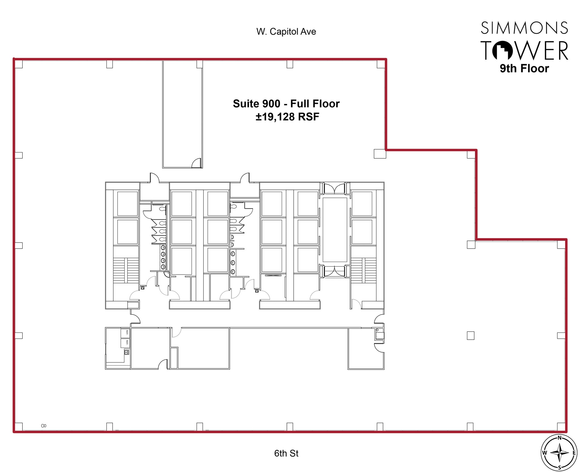 425 W Capitol Ave, Little Rock, AR for lease Floor Plan- Image 1 of 1
