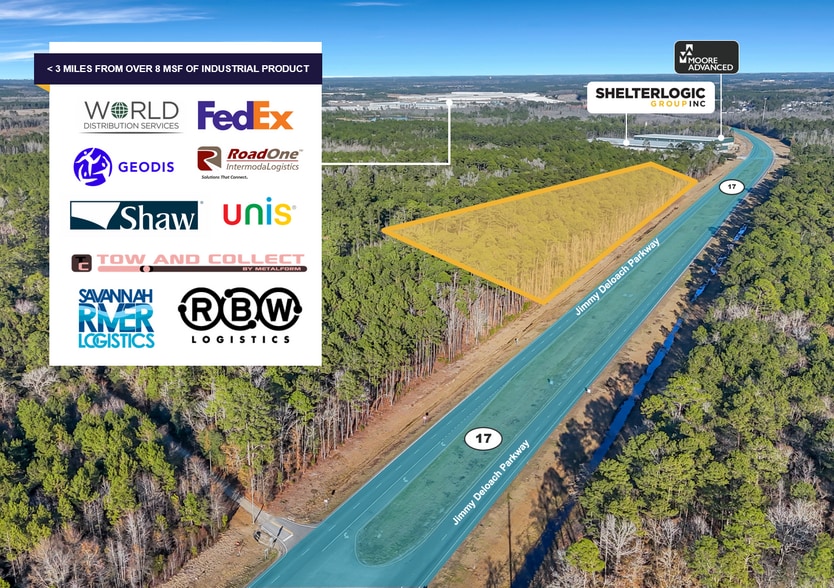 0 Jimmy Deloach Parkway, Bloomingdale, GA for sale - Aerial - Image 3 of 3