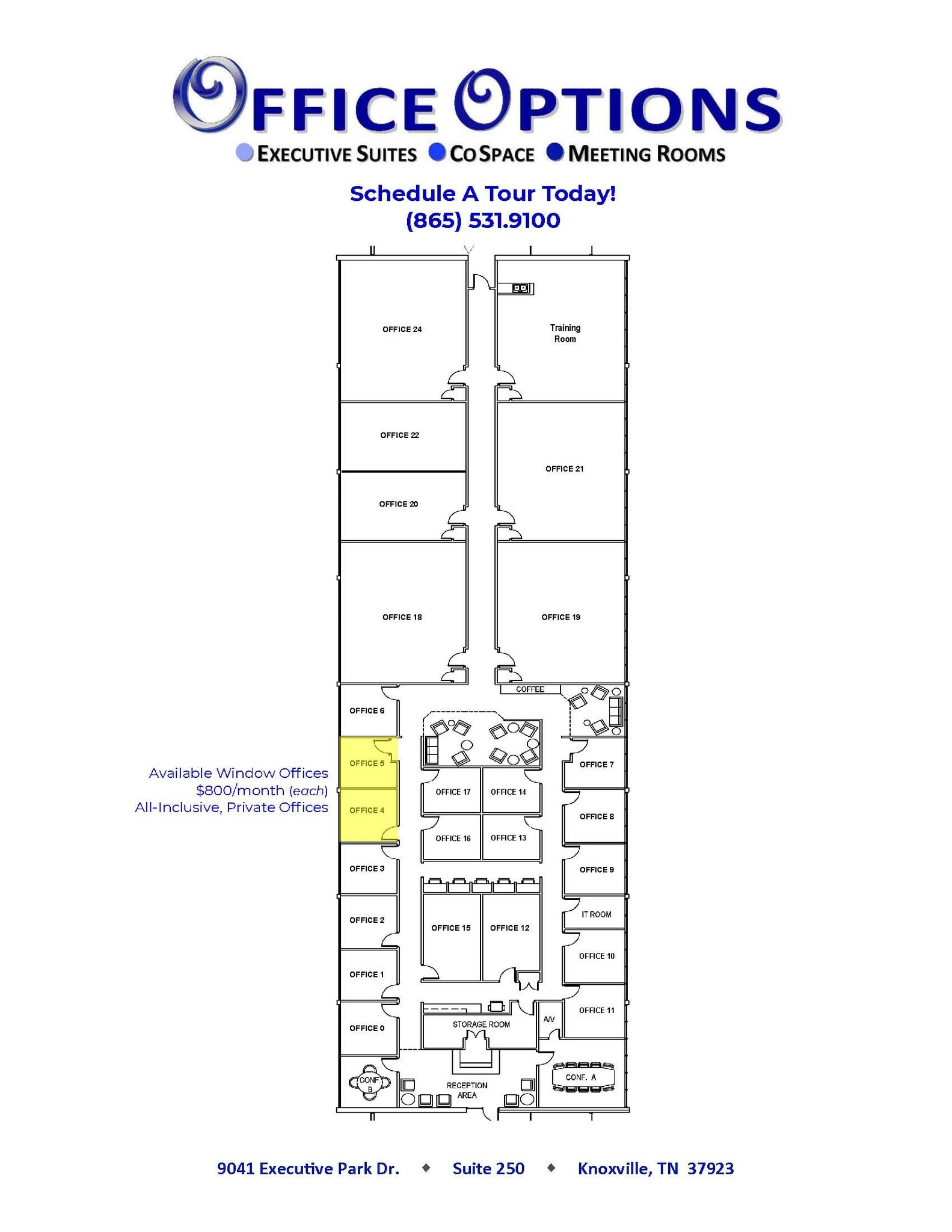 9041 executive park Dr, Knoxville, TN for lease Floor Plan- Image 1 of 4