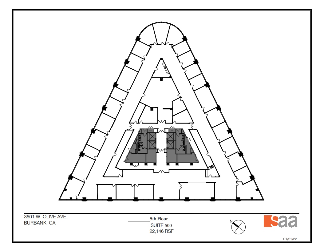 3601 W Olive Ave, Burbank, CA for lease Floor Plan- Image 1 of 1
