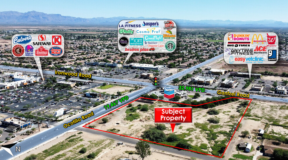 SWC Gantzel Rd & Ocotillo Rd, San Tan Valley, AZ for sale - Aerial - Image 1 of 1