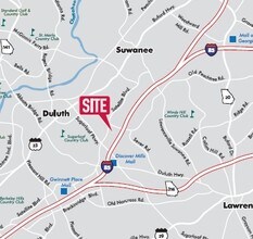 680 Satellite Blvd NW, Suwanee, GA - AERIAL  map view