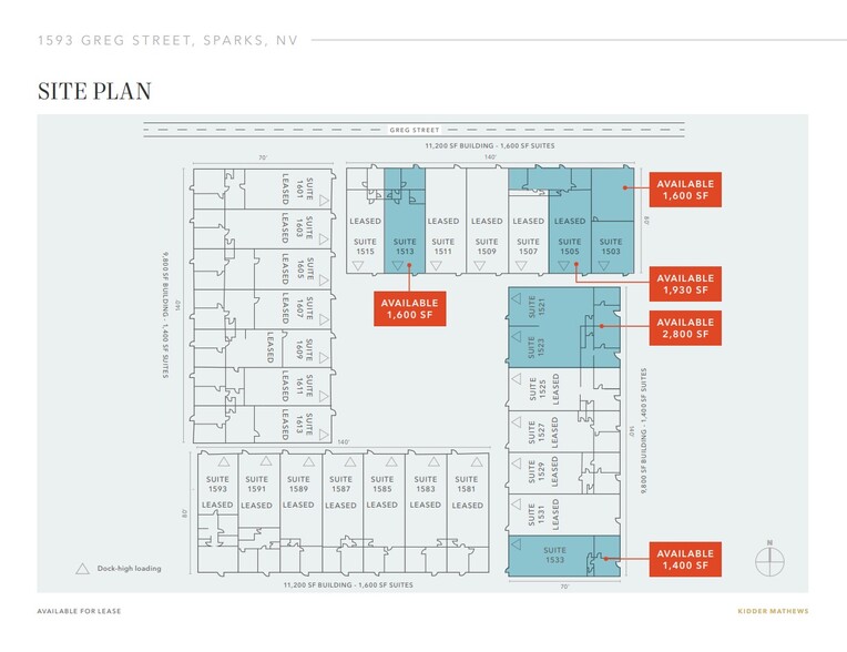 1503 – 1613 Greg St, Sparks, NV for lease - Site Plan - Image 2 of 4