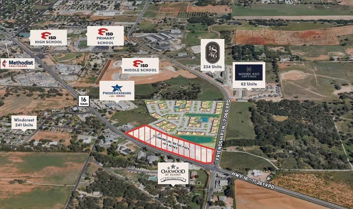 NEC Highway 16 & Friendship Lane, Fredericksburg, TX for sale Primary Photo- Image 1 of 1