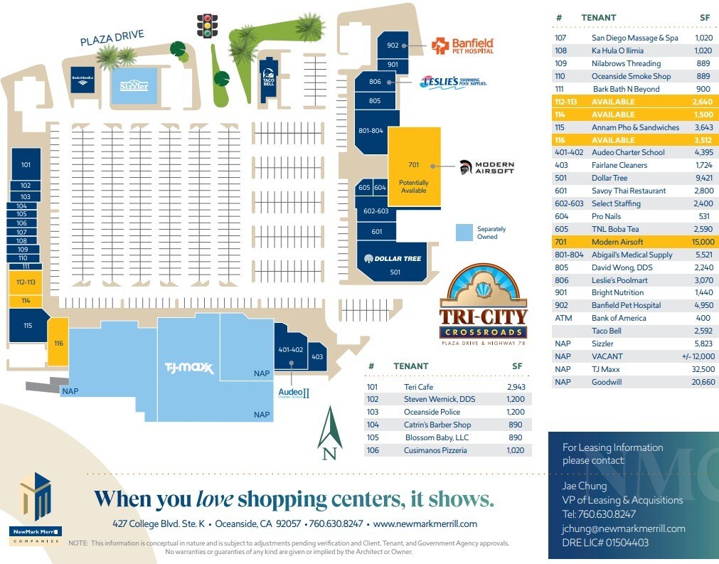 3807-3845 Plaza Dr, Oceanside, CA for lease Site Plan- Image 1 of 1