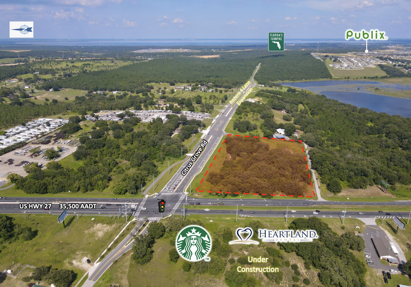 N Hwy 27 & Citrus Grove Rd, Minneola, FL for sale - Aerial - Image 2 of 3